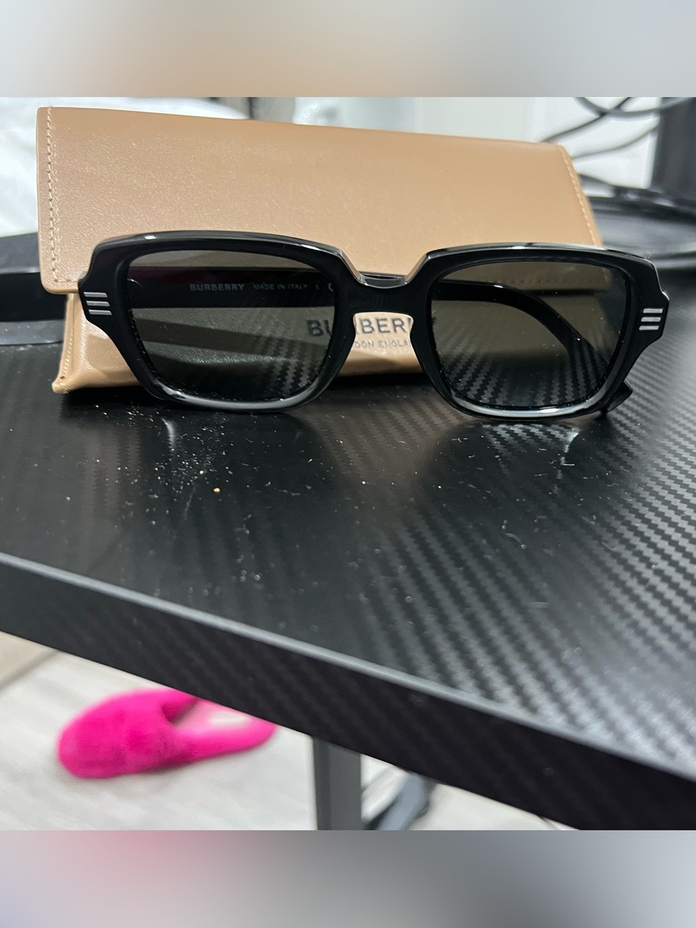 Burberry Black Sunglasses with Dark Lenses